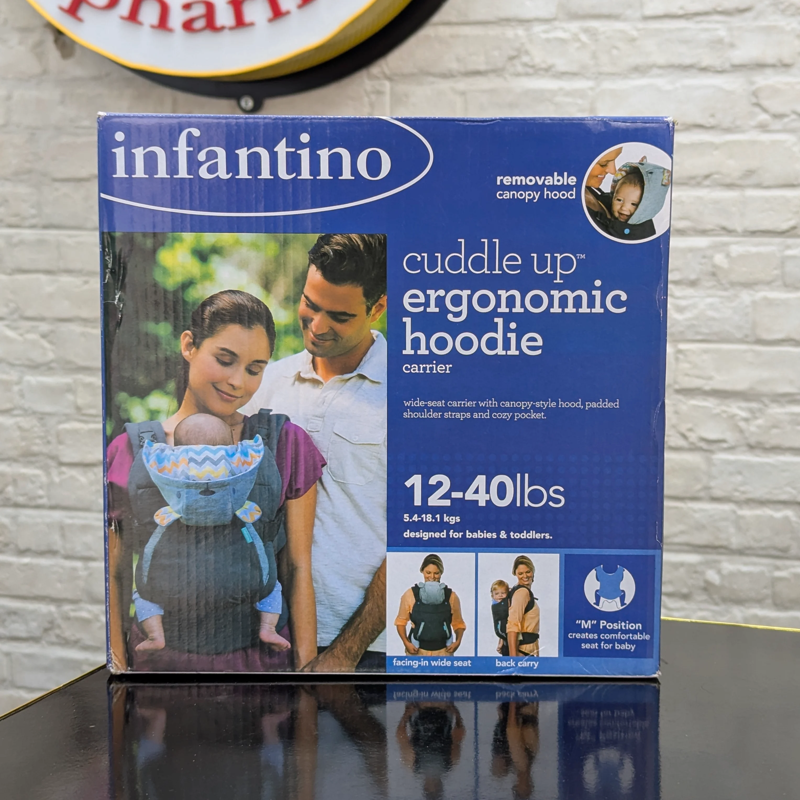 Infantino Cuddle Up – Porte-bébé ergonomique avec capuche intégrée