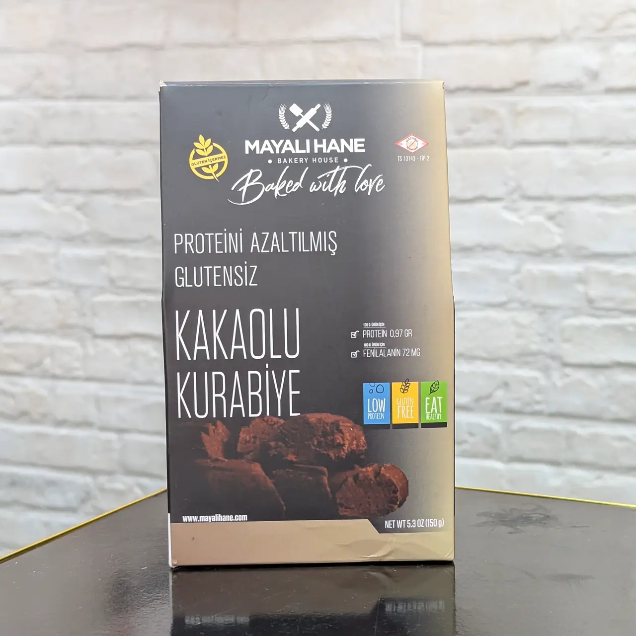 Mayali Hane – Biscuits au Cacao Faibles en Protéines & Sans Gluten (150 g)