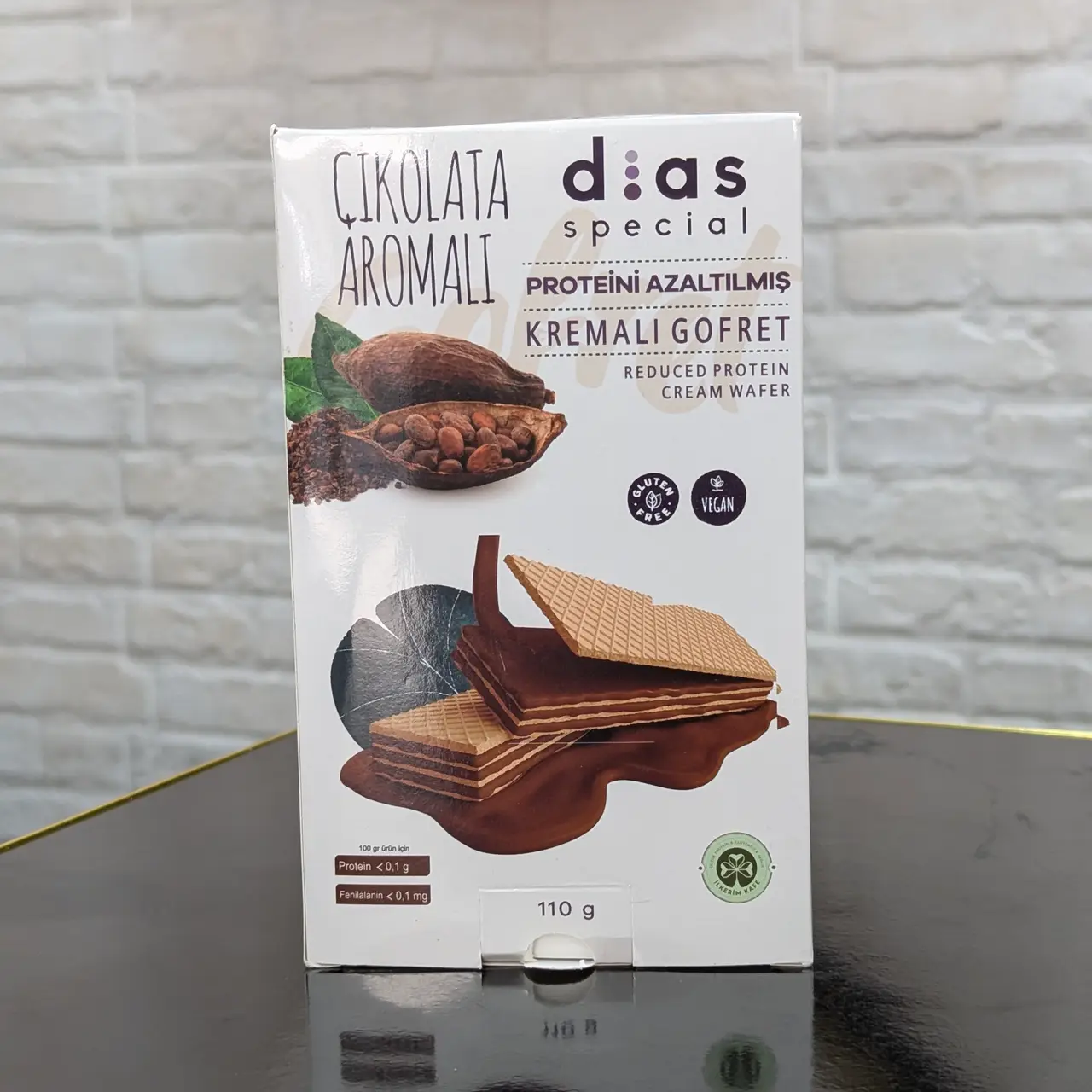 Dias Special – Gaufrettes à la Crème Faibles en Protéines (110 g)