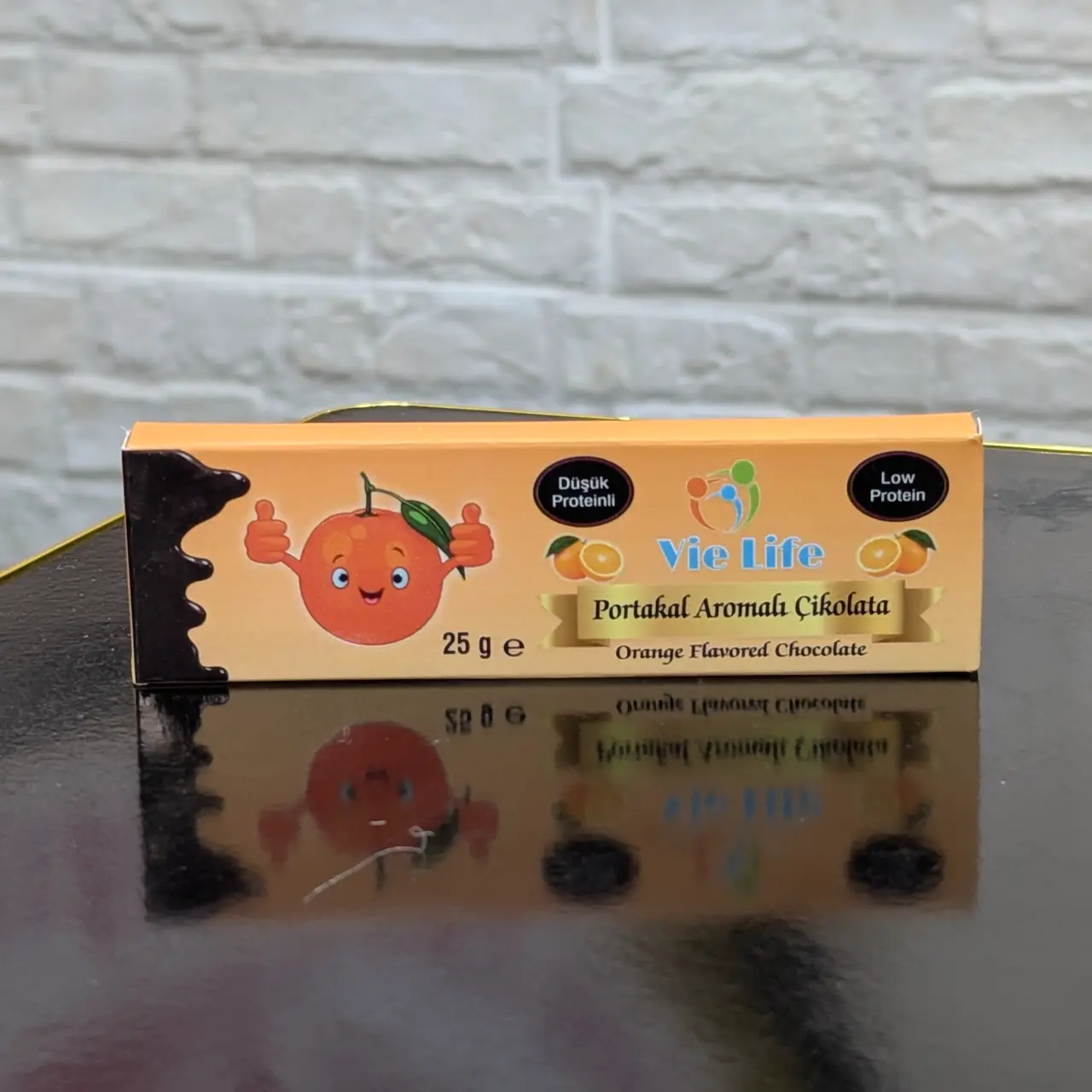 Vie Life – Chocolat Saveur Orange Faible en Protéines (25 g)