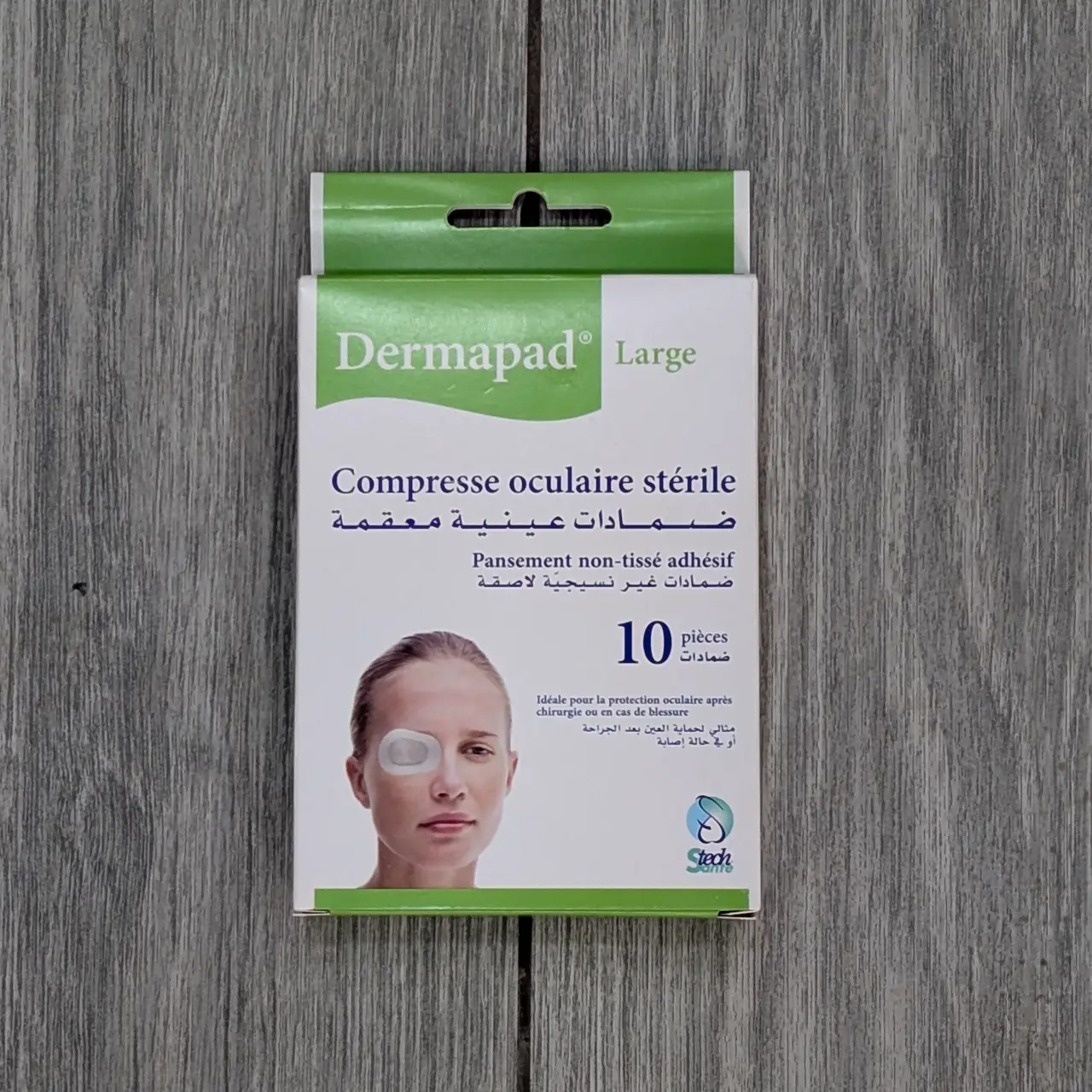 Dermapad Large – Compresse Oculaire Stérile (10 pièces)