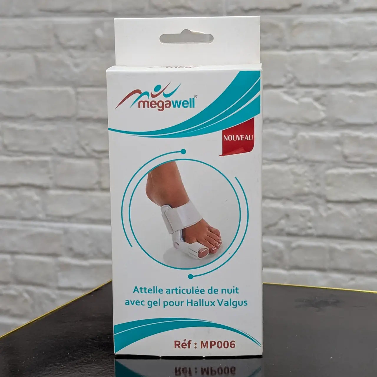 Megawell MP006 – Attelle Articulée de Nuit avec Gel pour Hallux Valgus