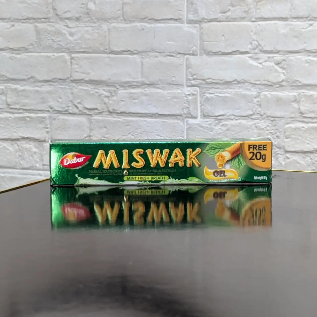 Dabur Miswak Mint Fresh Breath Gel – 60 g + 20 g Gratuit
