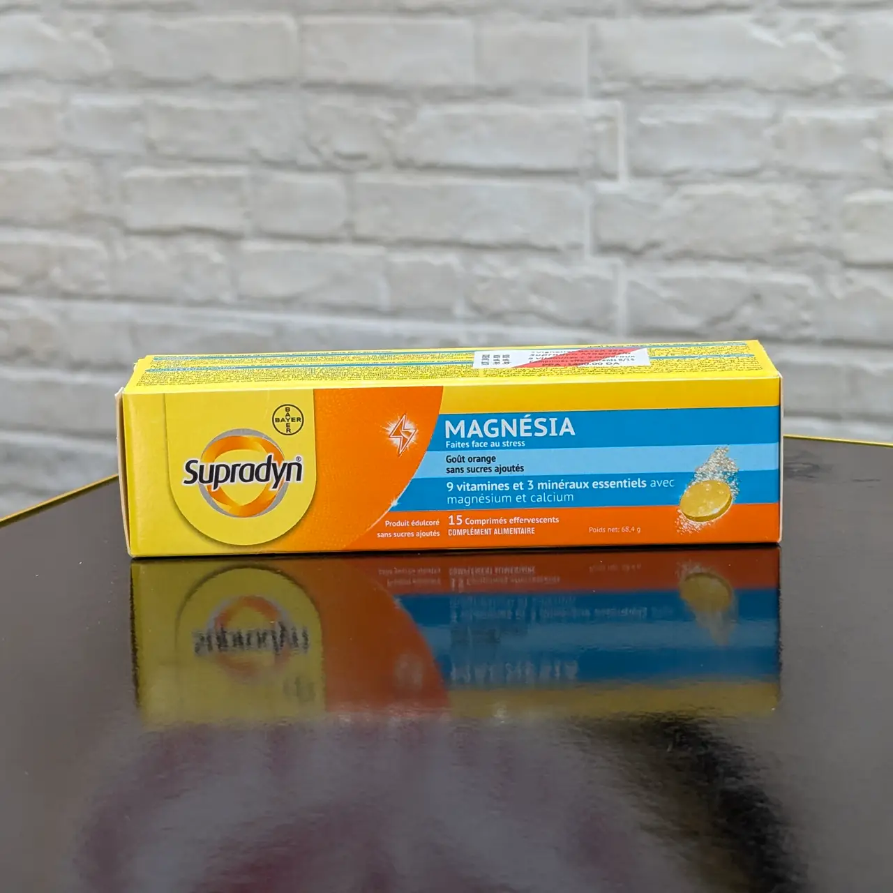 Supradyn® Magnesia – Goût Orange – Sans sucres ajoutés – 15 Comprimés effervescents