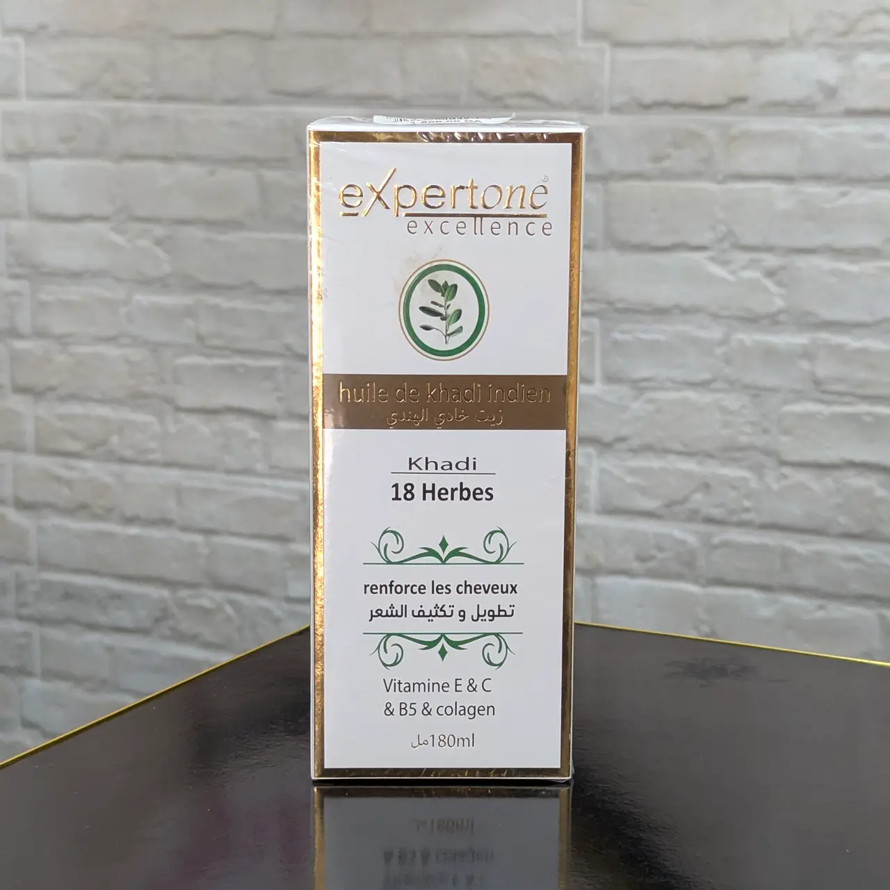 Expertone Excellence – Huile de Khadi Indien Vitamine E, C, B5 & Collagène – 180 ml