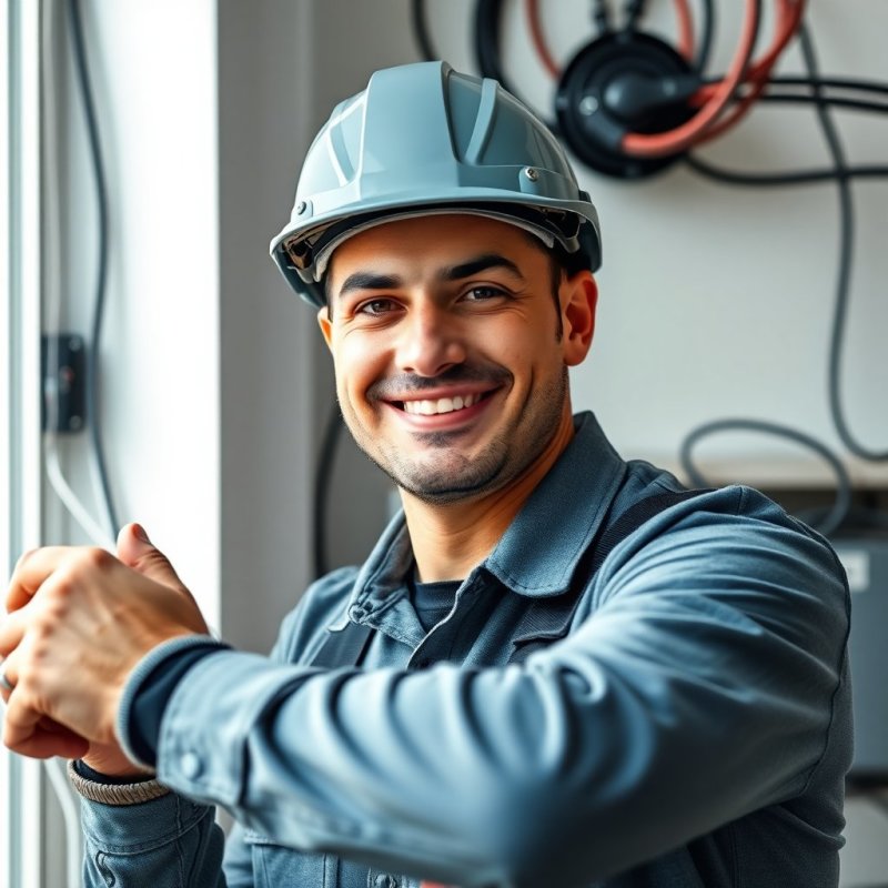 Innovative House Rewiring Solutions service - Professional with face visible