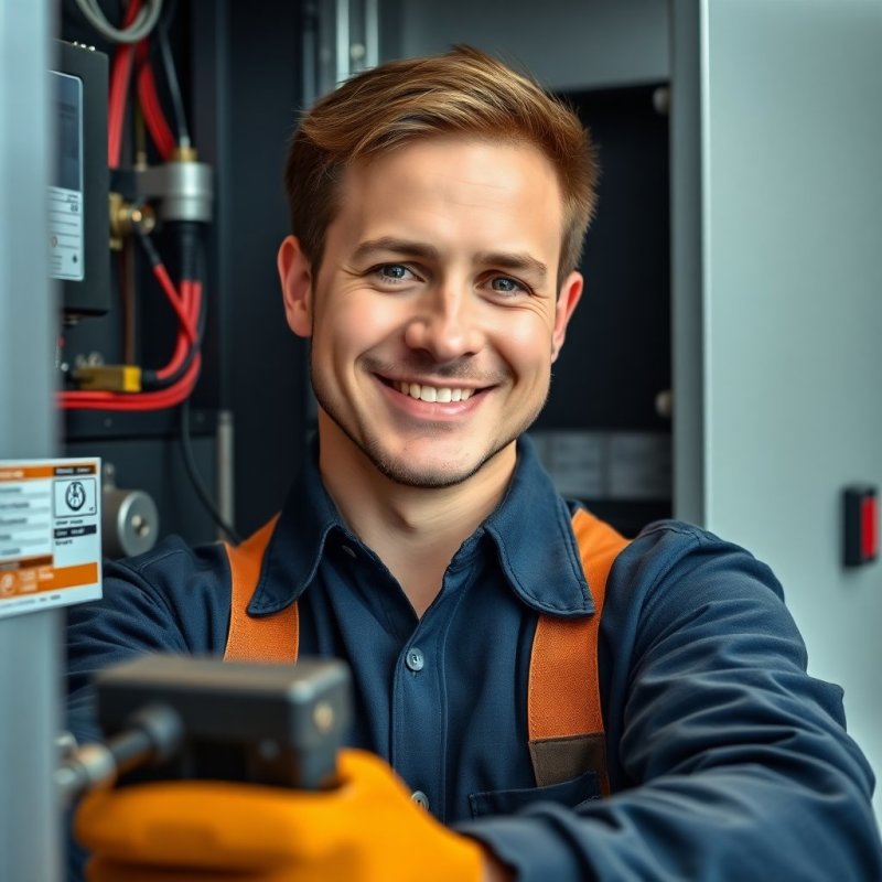 Efficient Three Phase Power Solutions service - Professional with face visible