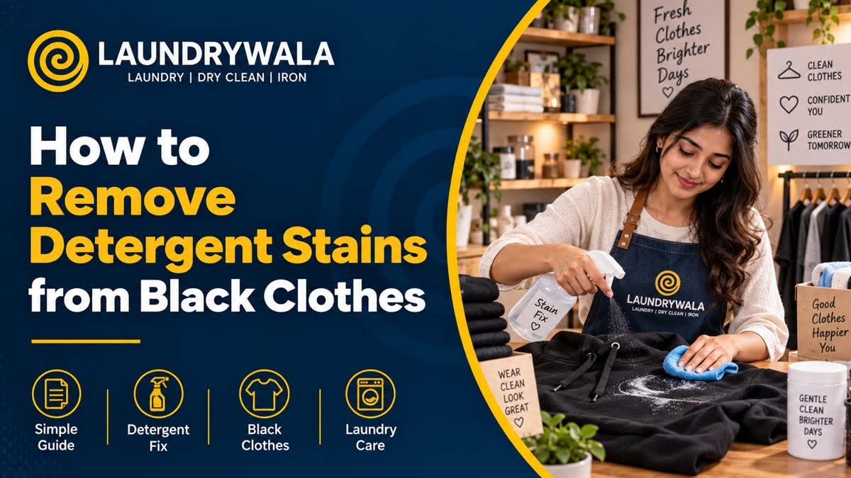 How to Remove Detergent Stains from Black Clothes