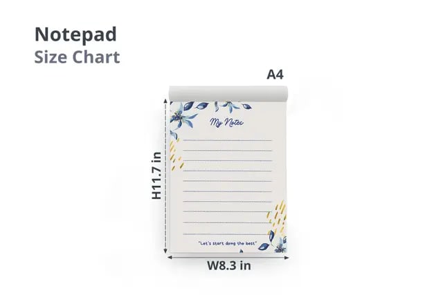 A4  Size Notepad 3