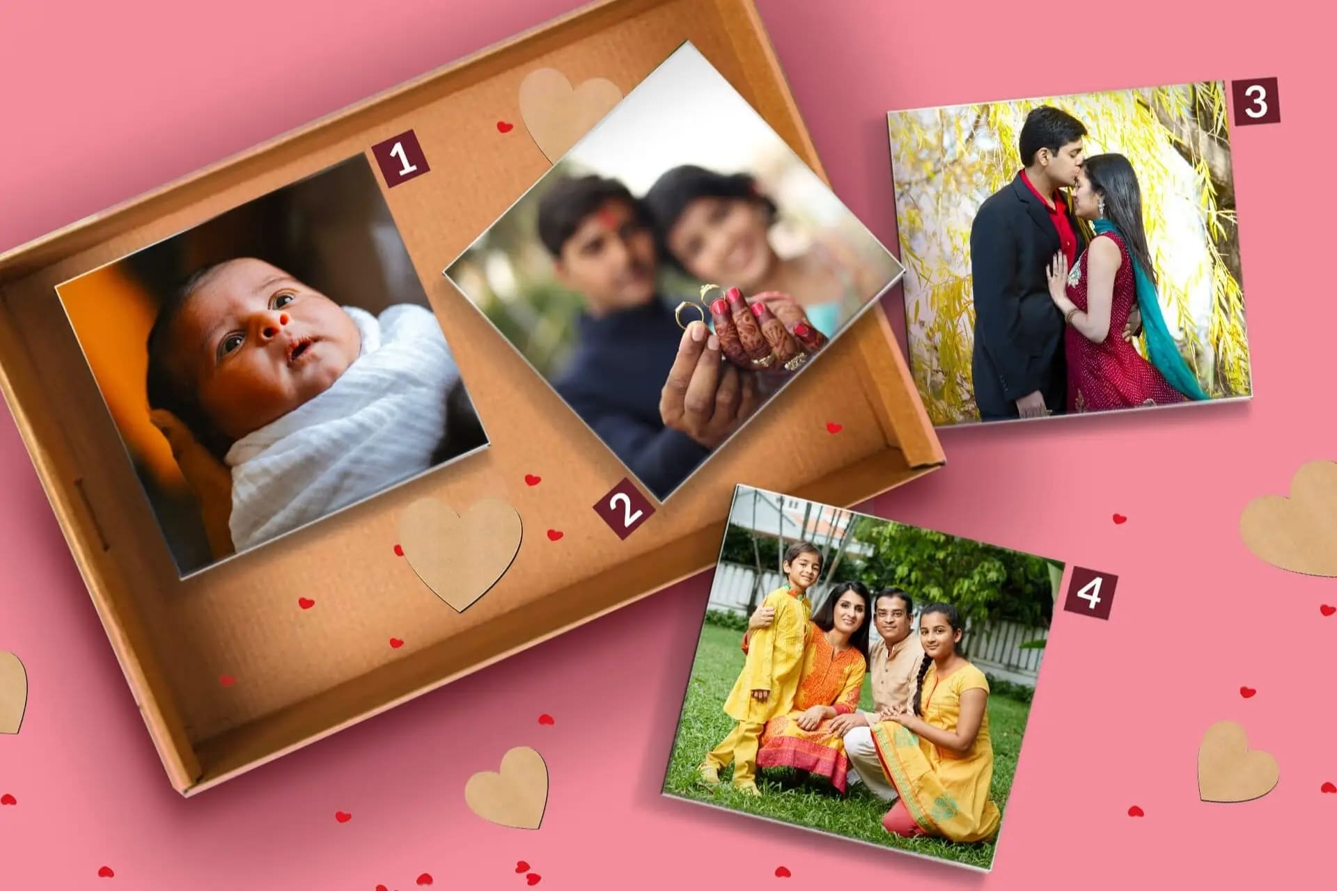 Photo Fridge Magnet Combo - Set of 4