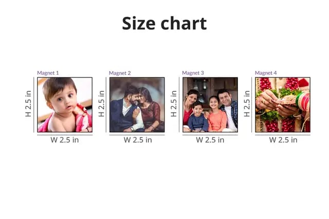 Photo Fridge Magnet Combo - Set of 4 3