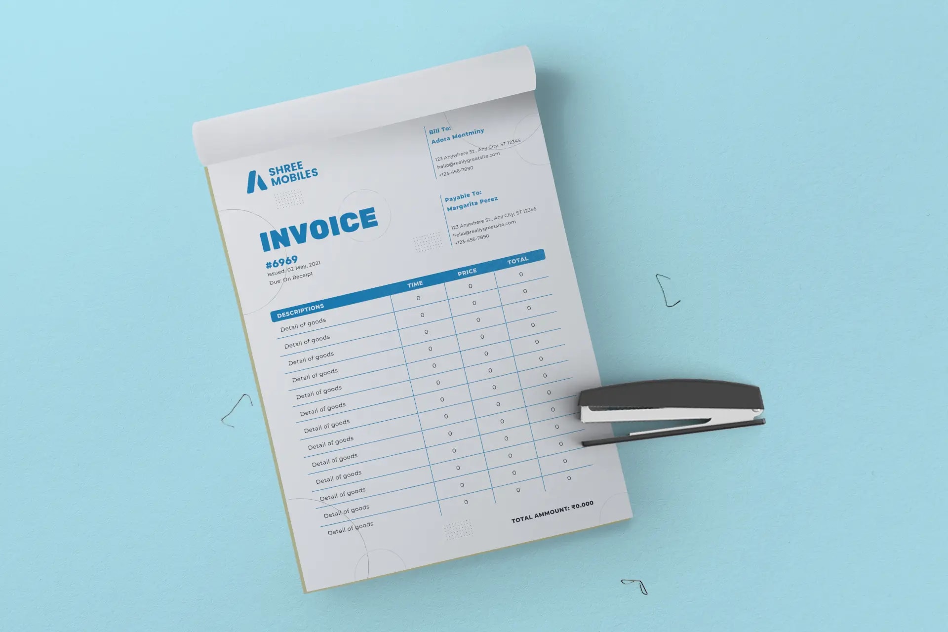 A4 Size Bill Book
