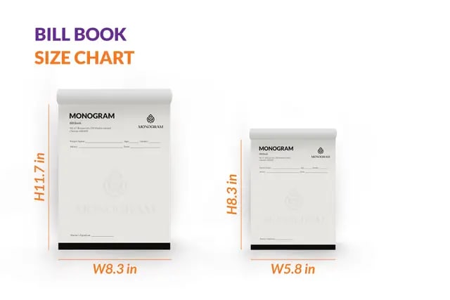 A4 Size Bill Book 3
