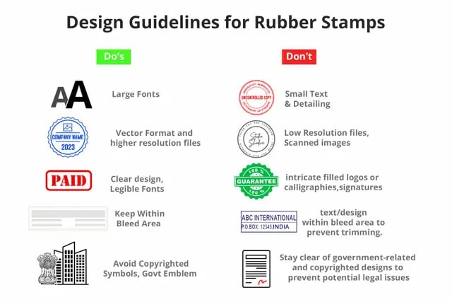 Large Pre-ink Rubber Stamps 3