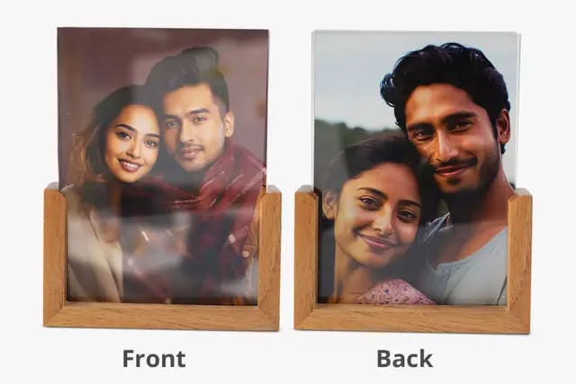 Personalized Photo with Wooden Stand 3