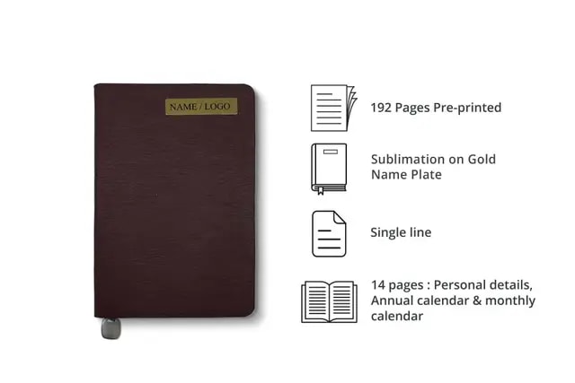 Plum Purple Leatherette Diary 3