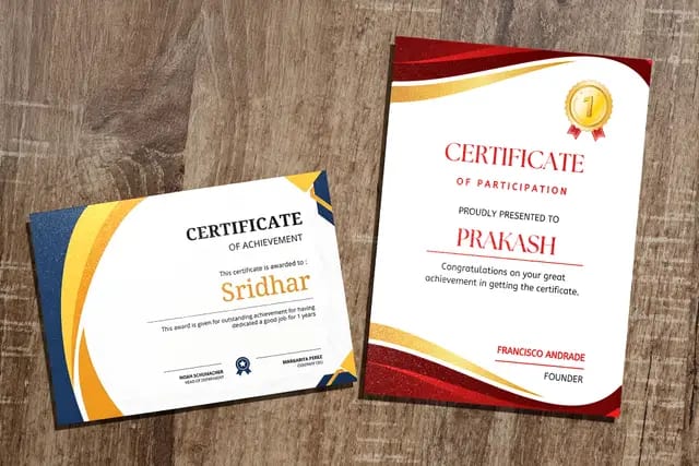 Premium Paper Certificates 2