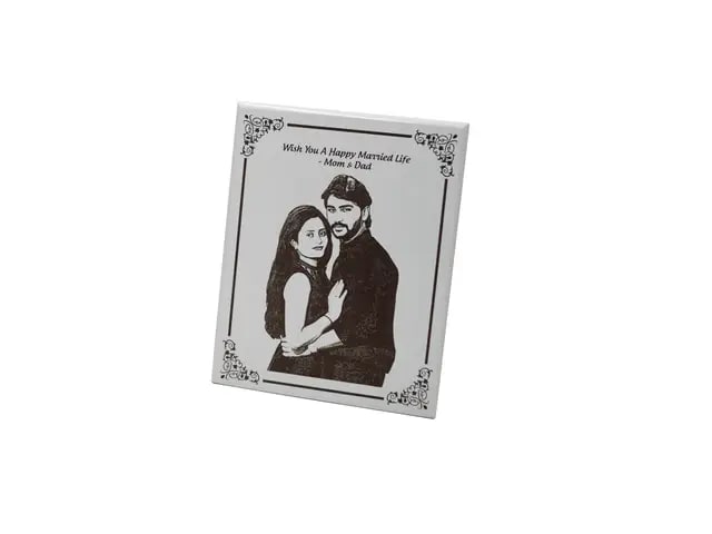 Engraved White Photo Plaque 3