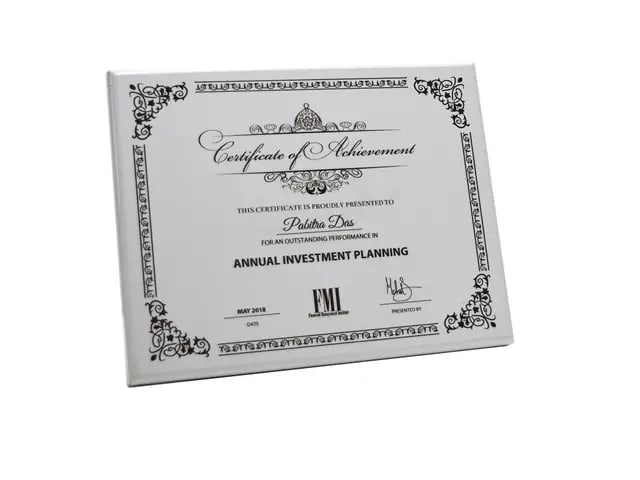 Engraved White Photo Plaque 4