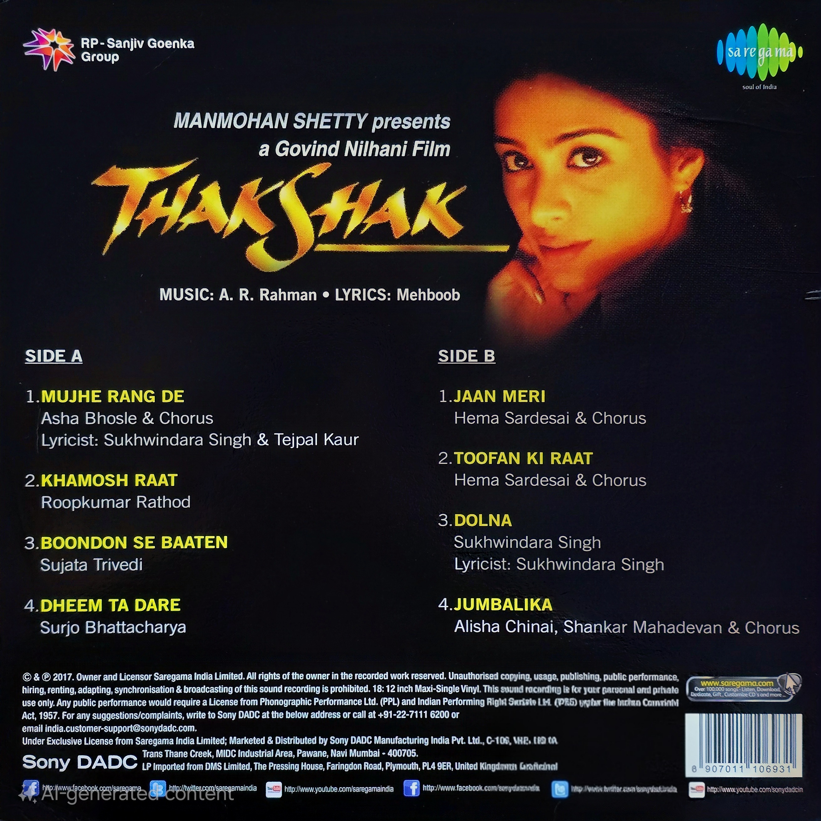 THAKSHAK - VINYL RECORD - thumbnail 2