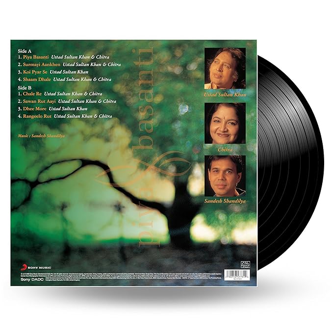 PIYA BASANTI : USTAD SULAN KHAN & CHITRA - VINYL RECORD - thumbnail 2