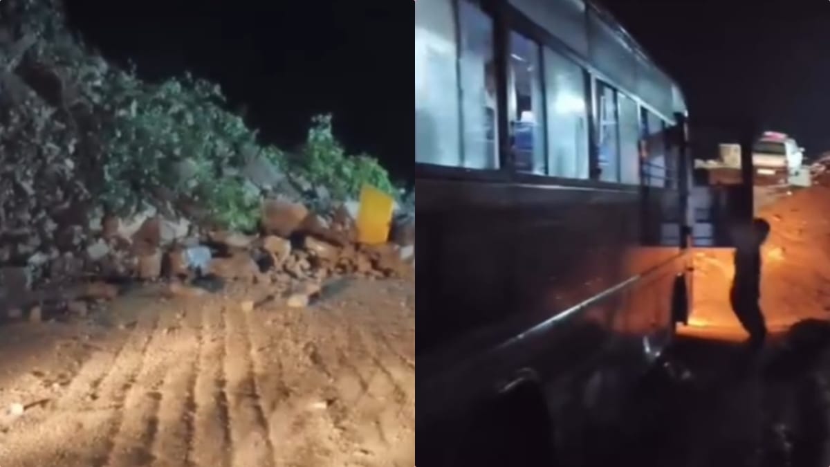 हिमाचल में भूस्खलन (Landslide) का कहर: HRTC बस बाल-बाल बची, सुरक्षा पर उठे सवाल