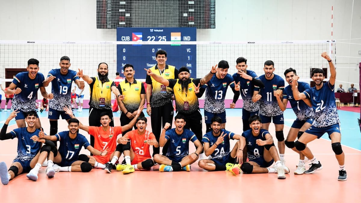 अंडर-17 वॉलीबॉल विश्व चैंपियनशिप: भारत ने क्यूबा को 3-0 से हराया (U-17 Volleyball World Championship)