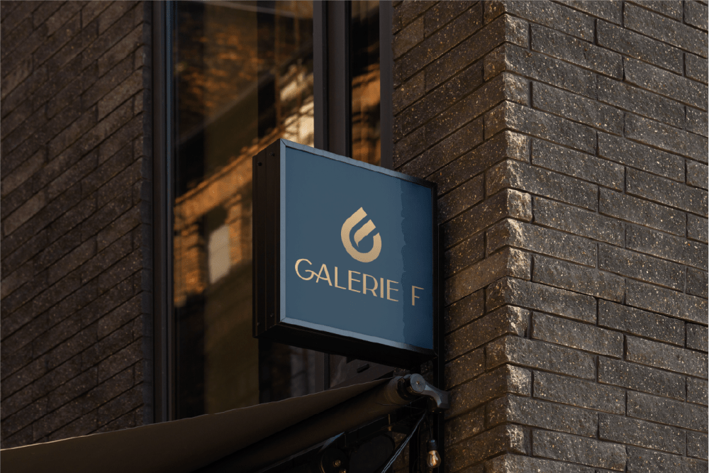 Identité visuelle — Galerie F, réalisé par Anas Fahmioui, graphiste freelance
