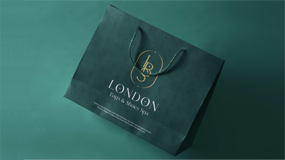 Identité visuelle — London Bags & Shoes Spa, réalisé par Anas Fahmioui, graphiste freelance