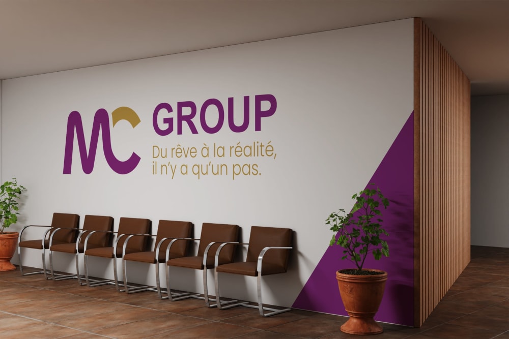 Identité visuelle — MC Group, réalisé par Anas Fahmioui, graphiste freelance