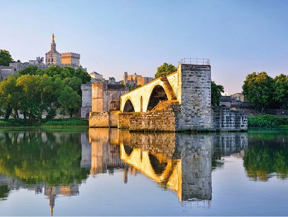The old bridge in Avignon in Provence, France