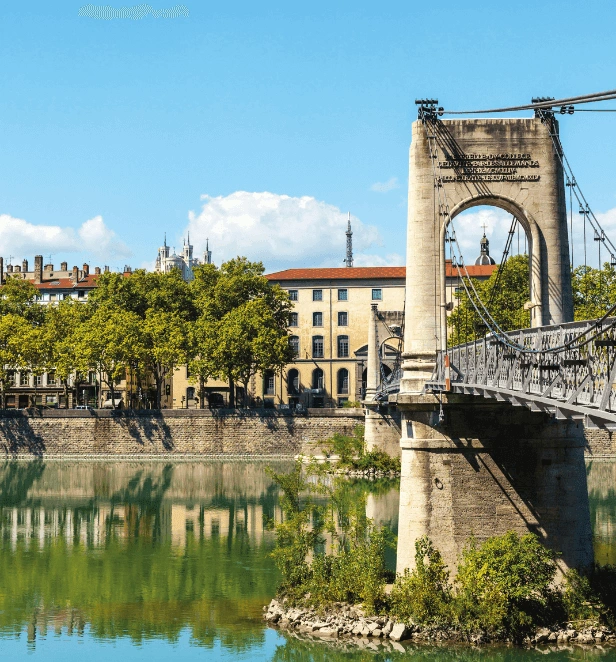 One of several historic bridges in Lyon, France