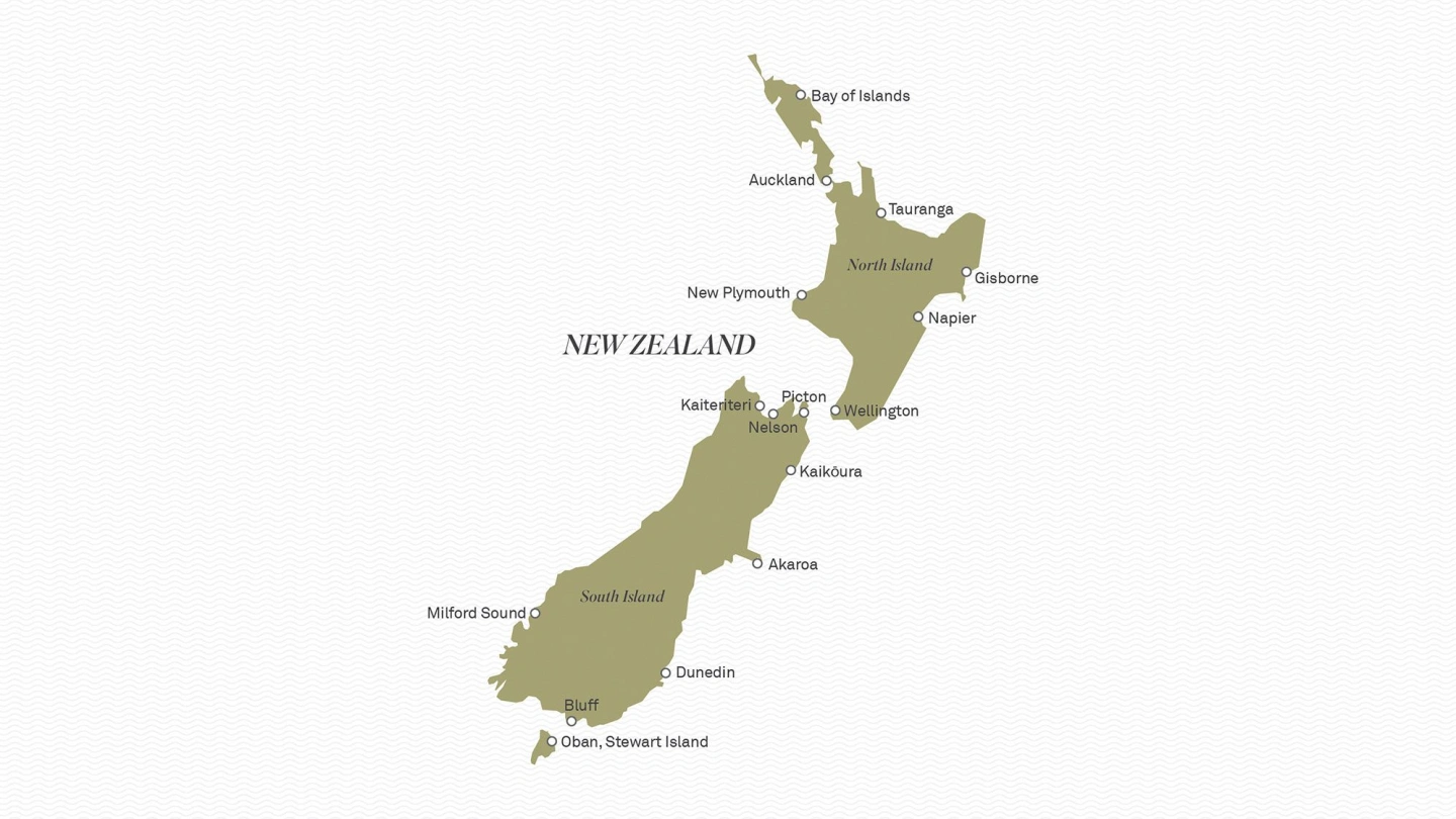 New Zealand map