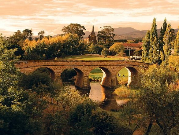 Stone bridge over a river