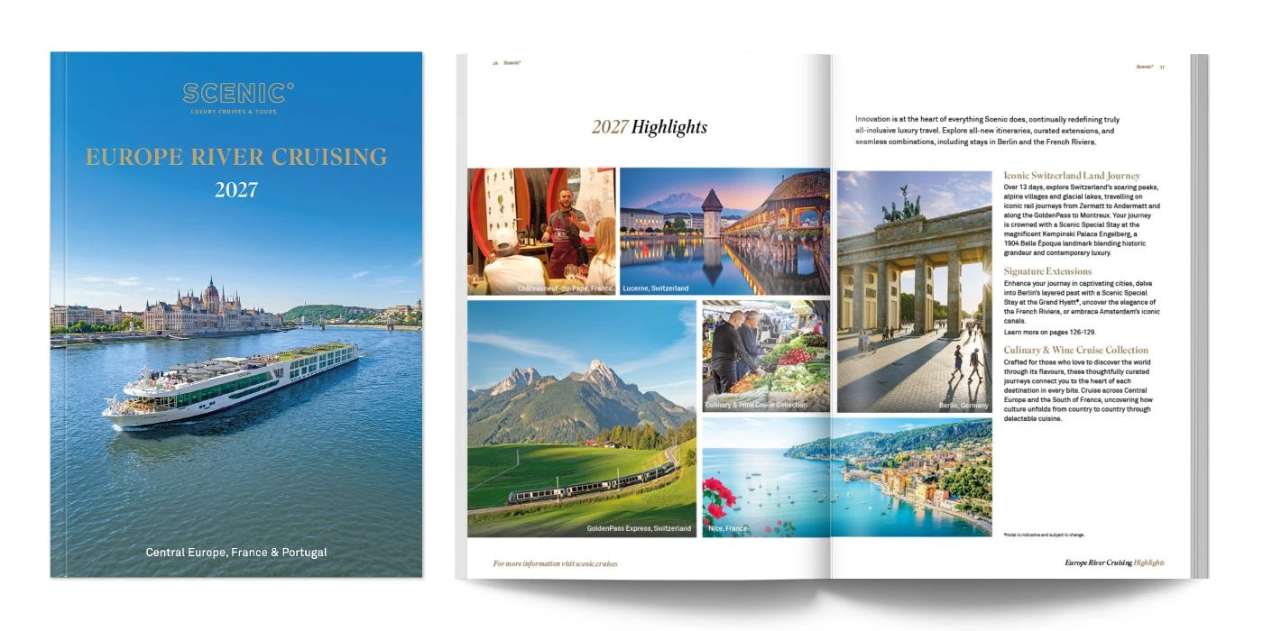 Europe river cruise brochure cover