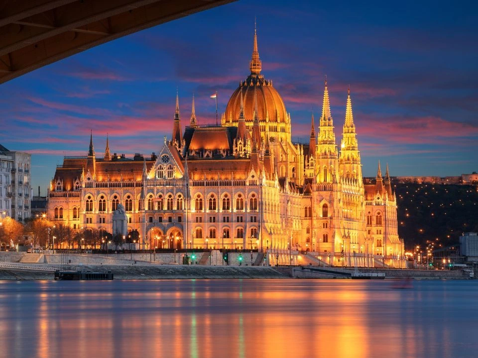 Budapest Parliament at night, Hungary