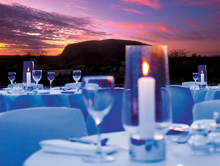 Dinner under the stars at Uluru, Northern Territory