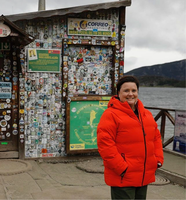 Susan Calman at the Last Post Office on Earth in South America