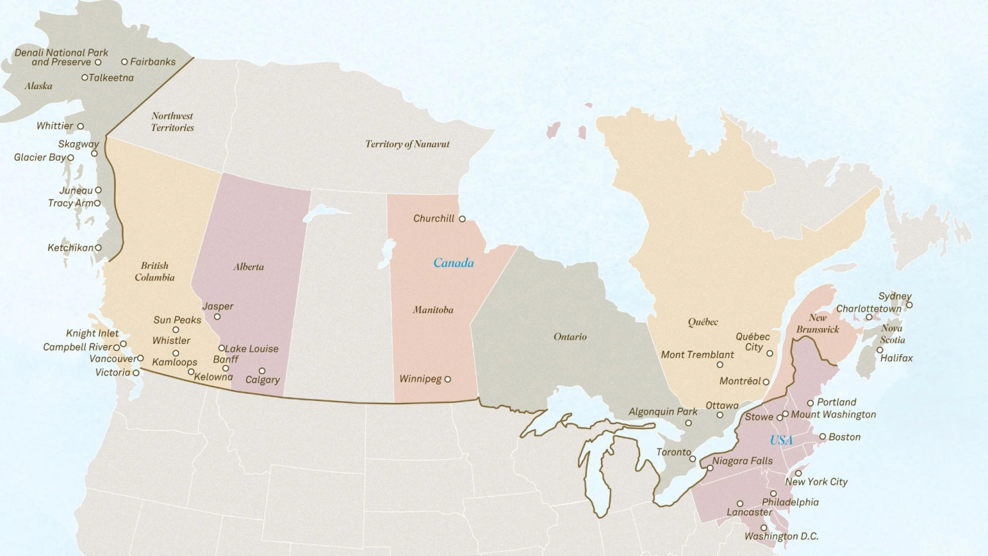 Canada and Alaska Map