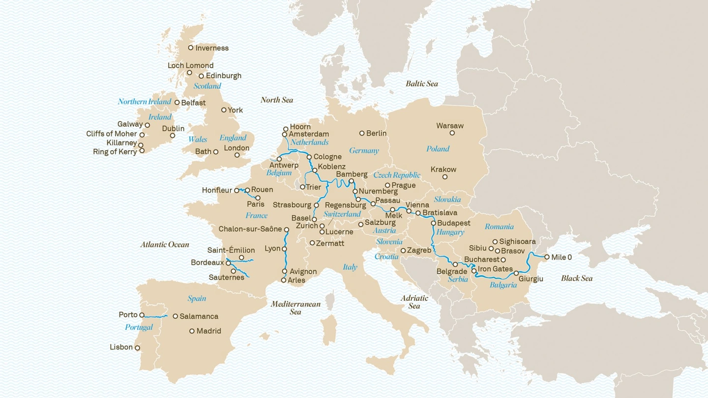 Scenic Land touring destinations in Europe & the UK