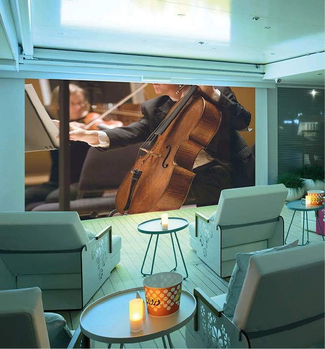 cinema area on board a luxury river cruise ship