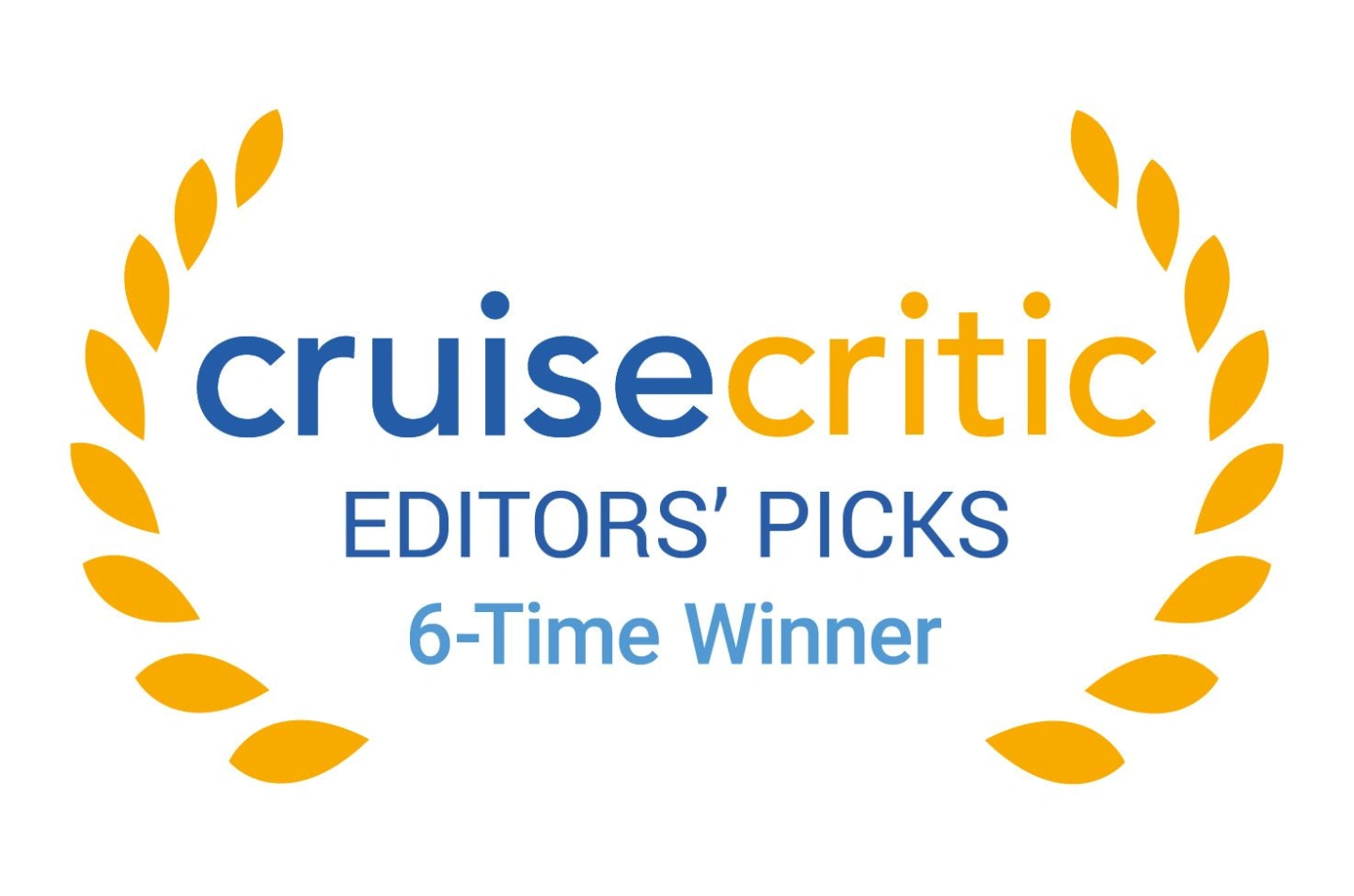 Cruise Critic logo, with declaration of achievement