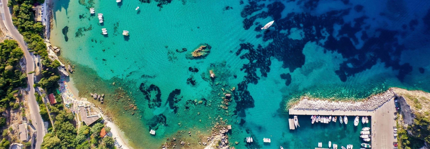 Aerial Corfu Coastline