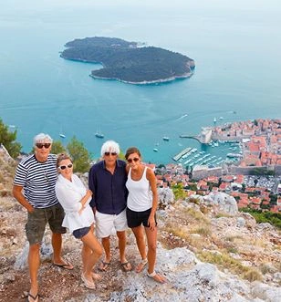 family enjoying excursion