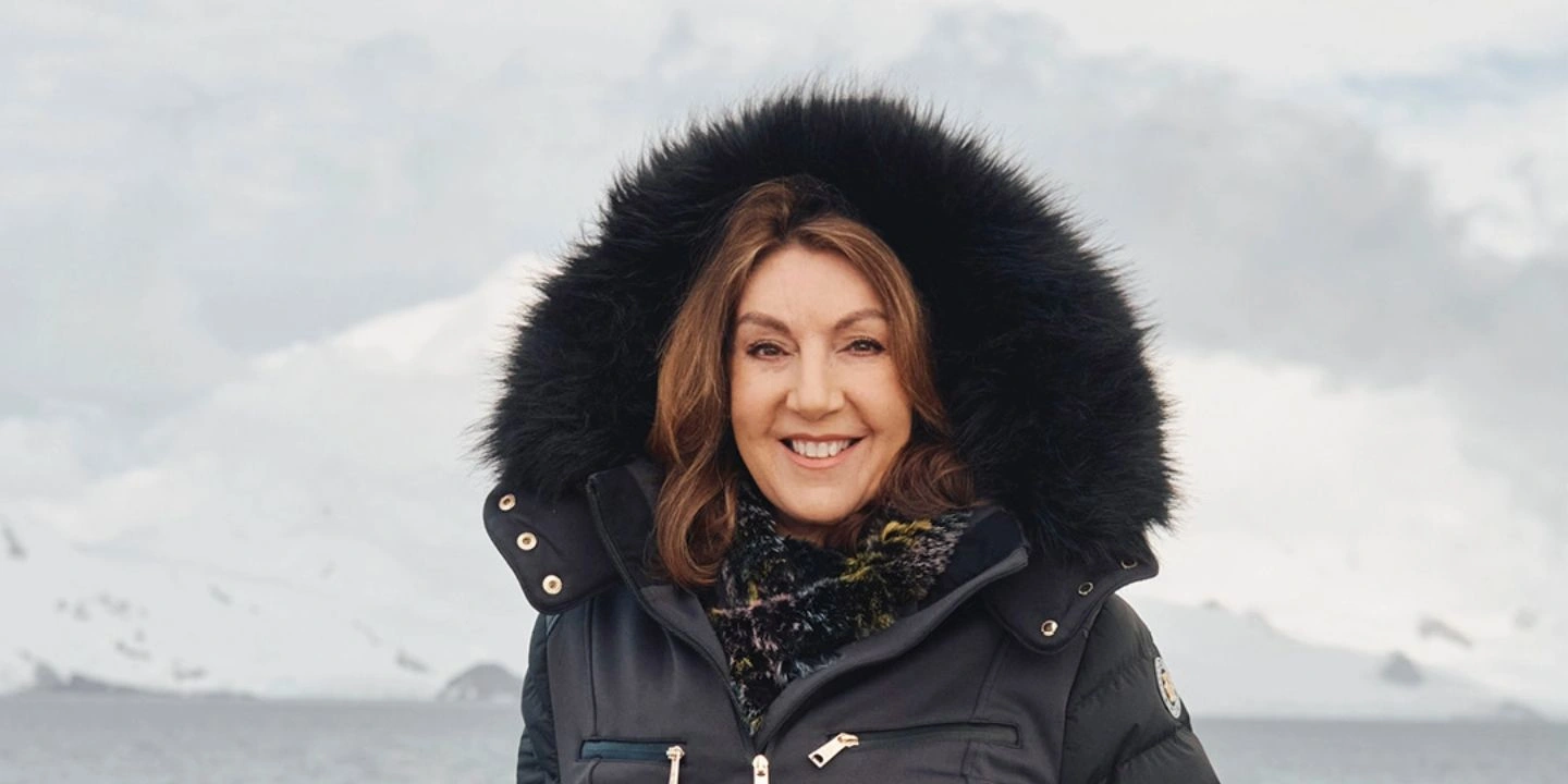 Jane McDonald on board the Scenic Eclipse Star-Ship.