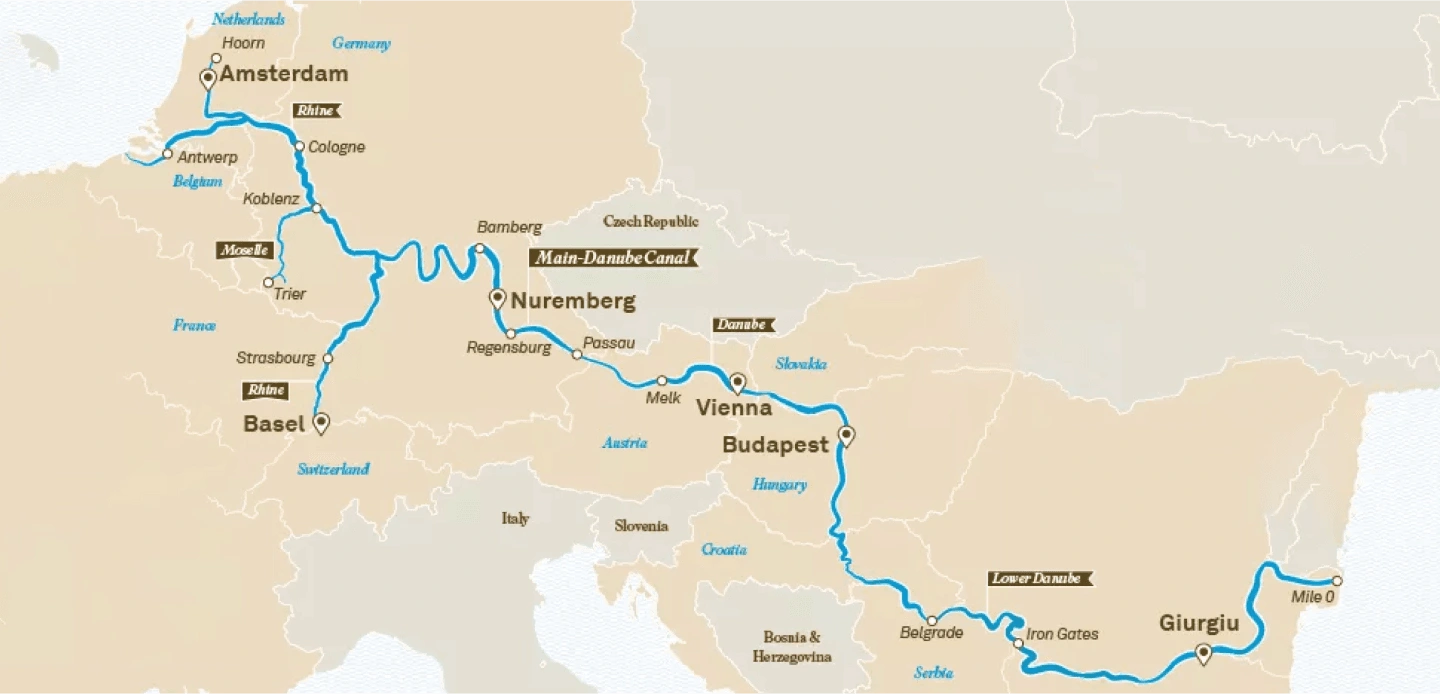 Rhine region map
