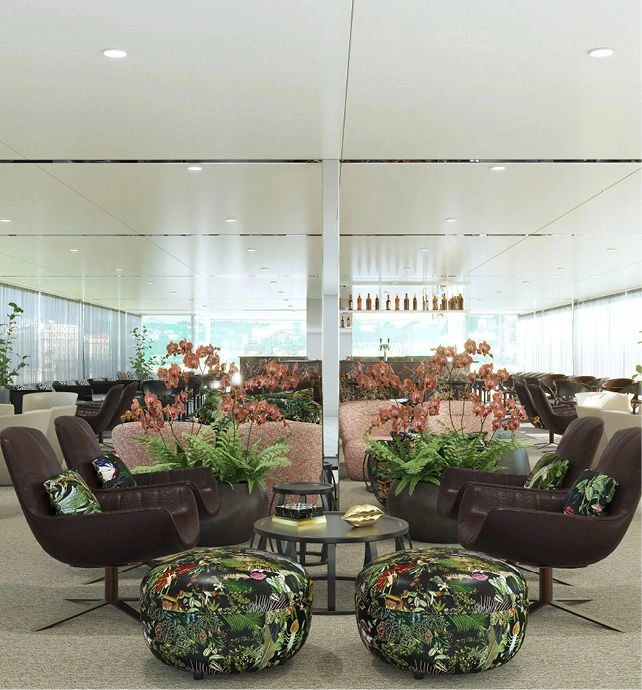 Panorama Lounge on board a luxury river cruise ship