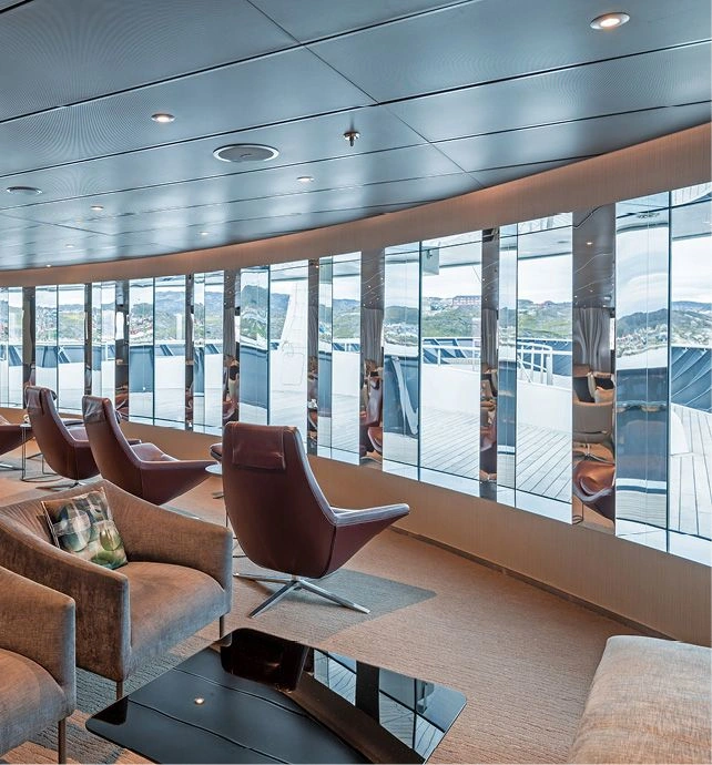 Observation Lounge on board an ultra-luxury discovery yacht