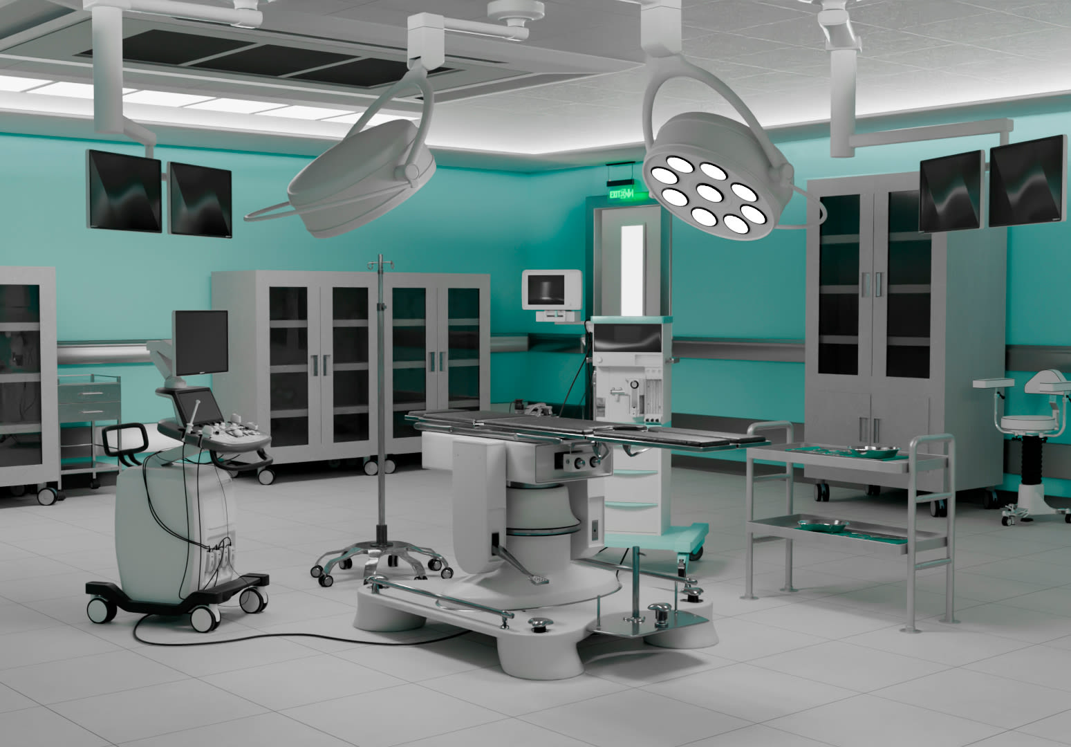 Immersive 3D-Operationssaal-Szene