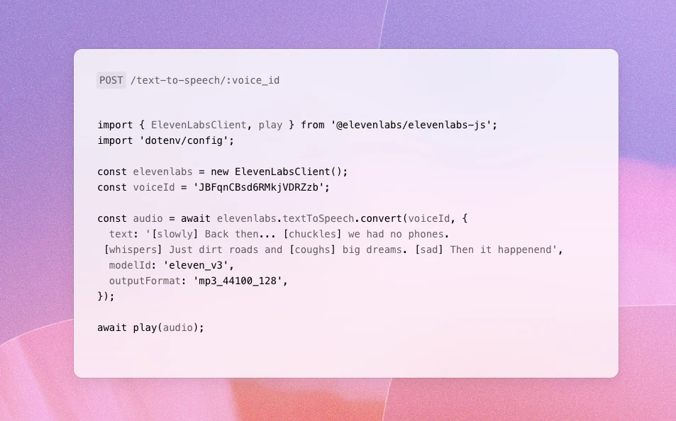 ElevenLabs Releases Alpha Version of Eleven v3 via API